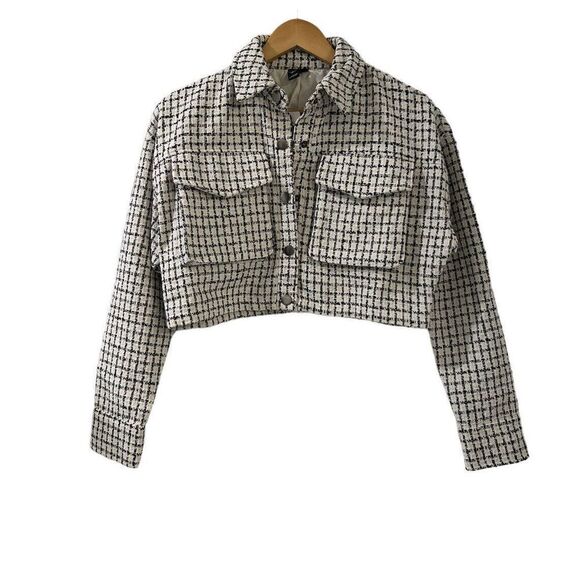 Windsor Chic Sophistication Tweed Cropped Jacket NWT Small (Sold Out Online) $52 - Picture 5 of 14